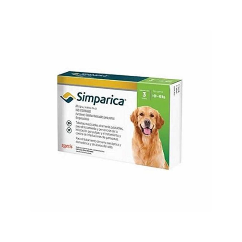 Simparica 80 mg 20 a 40 kg Tableta individual